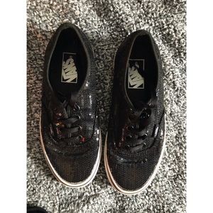🖤 Black sequin vans 🖤